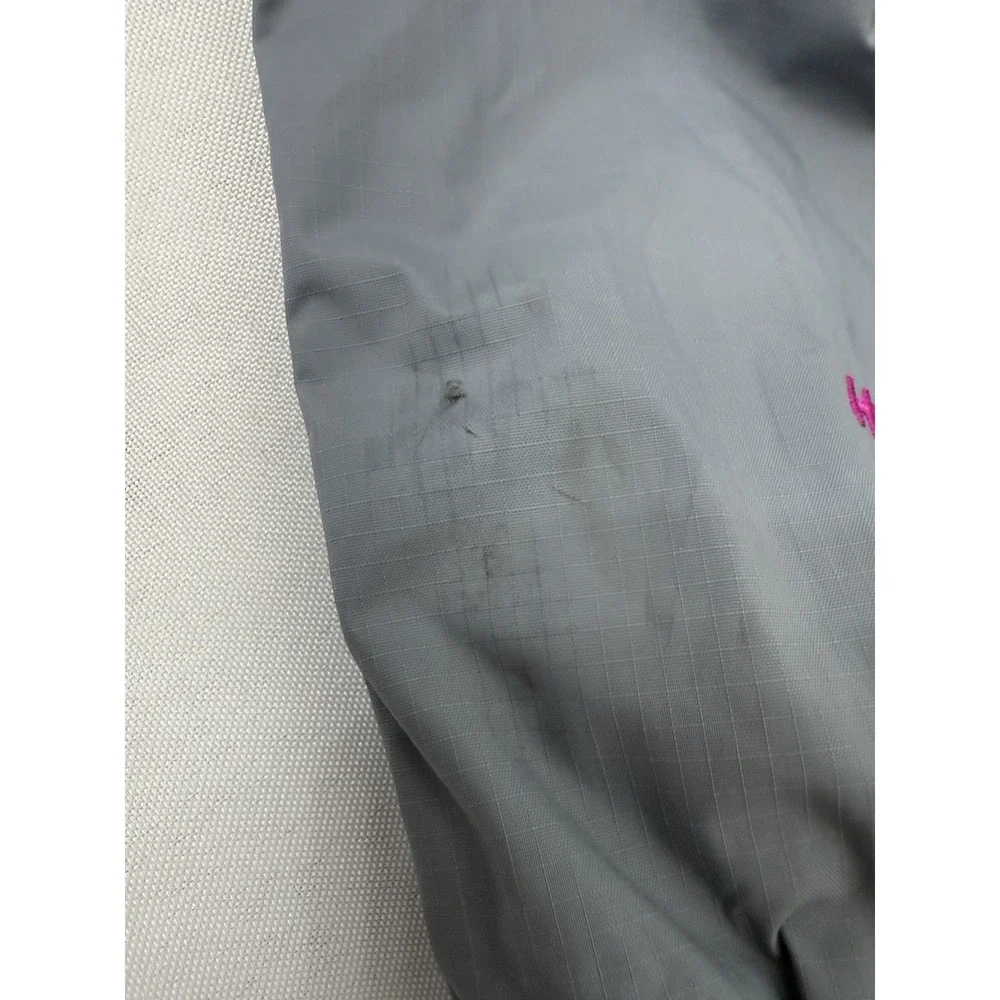 The North Face HyVent Windbreaker‎ Rain Jacket Woman's S Hooded Shell Gray/Pink